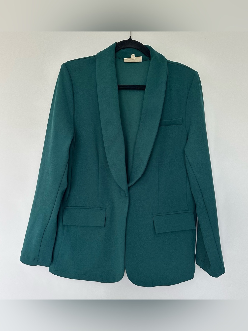 Melloday Jacket XL Single Breasted Blazer Long Sleeve Draped Shawl Collar Preppy